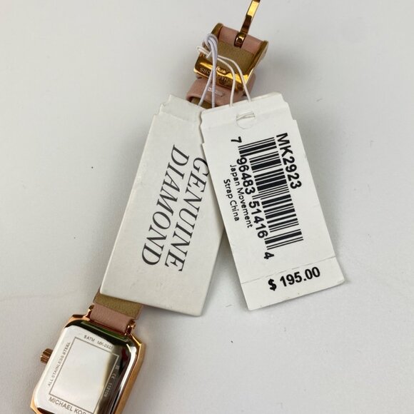 Michael Kors MK2923 Alane Two-Hand Blush Leather Watch - Picture 6 of 8